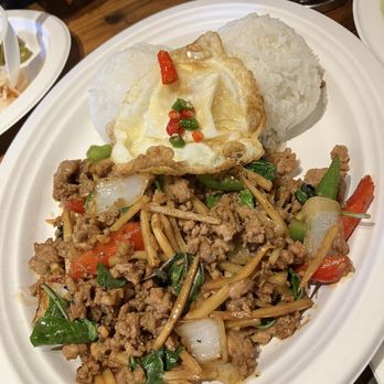 Palm Thai Cafe - I've been dreaming of the floral notes in the basil in this dish (Pad Kaprow). We recommend adding a fried egg or two to this. - Thai Near Me - San Diego, California Palm Thai Cafe - I've been dreaming of the floral notes in the basil in this dish (Pad Kaprow). We recommend adding a fried egg or two to this. - Thai Near Me - San Diego, California