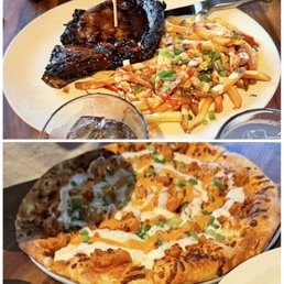 Korean ribeye & Buffalo chicken pizza Korean ribeye & Buffalo chicken pizza