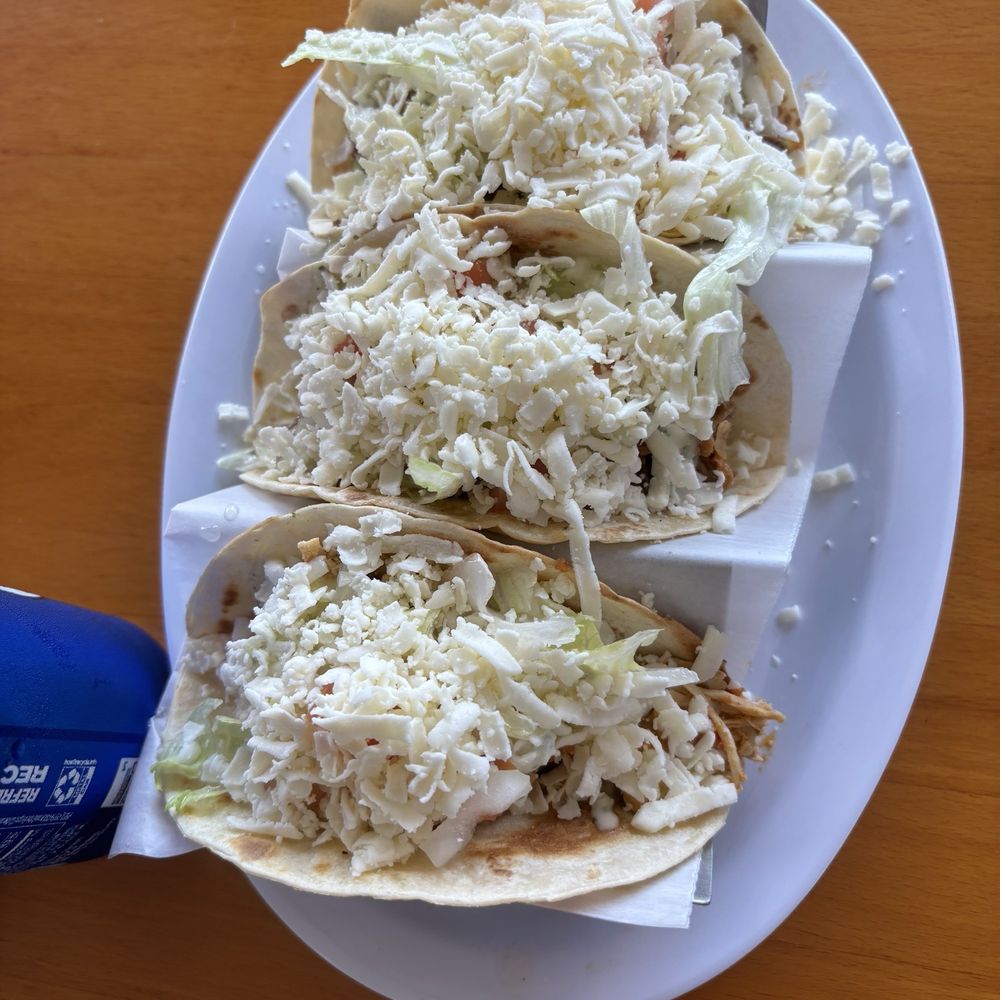 Tacos-2 beef, 1 chicken.