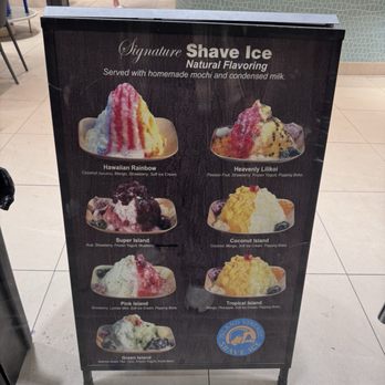 Island Vintage Shave Ice - The menu of the Shaved Ice - Shaved Ice Near Me - Honolulu, Hawaii