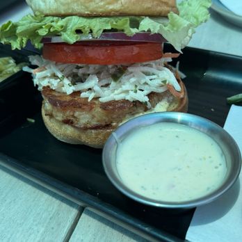 Hudson On The River - Shrimp and scallop sandwich - New American Near Me - Stuart, Florida