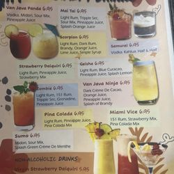Van Java Hibachi - Updated drink menu