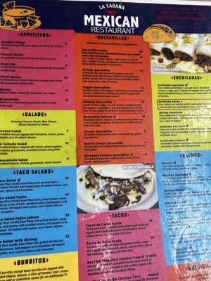 Menu photo 2 La Cabana Mexican Restaurant Slade, KY Menu photo 2 La Cabana Mexican Restaurant Slade, KY