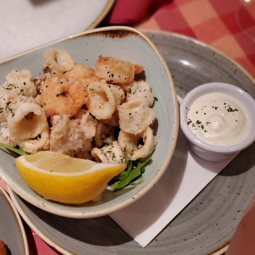 Villa Italia - Fried calamari and shrimp was ok as well - Italian Near Me - Belfast, BFS