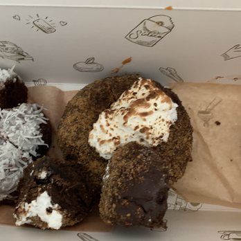 Sidecar Doughnuts & Coffee - S'mores and Vegan Chocolate Coconut - Donuts Near Me - Costa Mesa, California