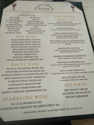 Menu photo 1 Social Capitol Atlanta, GA Menu photo 1 Social Capitol Atlanta, GA