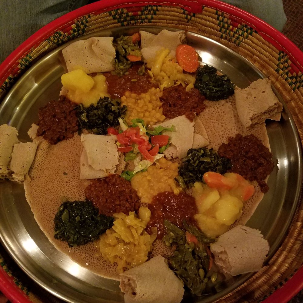 Ethiopian Cottage Restaurant - Vegetarian platter. Yum!! Missed the eggs though - Ethiopian Near Me - Milwaukee, Wisconsin Ethiopian Cottage Restaurant - Vegetarian platter. Yum!! Missed the eggs though - Ethiopian Near Me - Milwaukee, Wisconsin