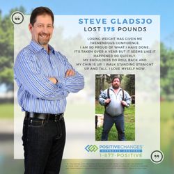 Positive Changes Hypnosis Centers - Steve lost an amazing 175 pounds with Positive Changes Hypnosis!