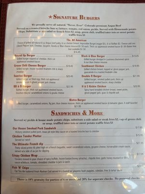 Menu photo 7 Red Mountain Grill Dillon, CO