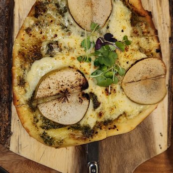 Korner 67 - Naan Bread Gruyere Pear Pesto Truffle Oil $18 - Cocktail Bars Near Me - Miami Lakes, Florida Korner 67 - Naan Bread Gruyere Pear Pesto Truffle Oil $18 - Cocktail Bars Near Me - Miami Lakes, Florida
