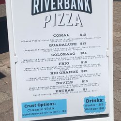Riverbank Pizza - Menu