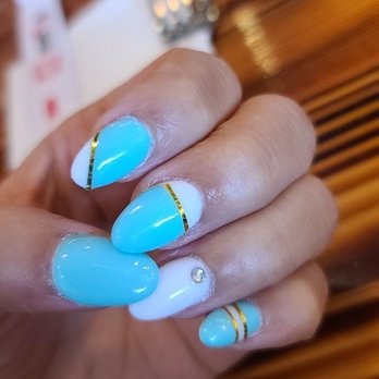 Creative Nail & Spa - Teal gold acrylics~ - Nail Salons Near Me - Oklahoma City, Oklahoma Creative Nail & Spa - Teal gold acrylics~ - Nail Salons Near Me - Oklahoma City, Oklahoma