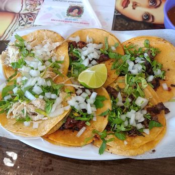 Dona Gloria Authentic Mexican Restaurant - Taco Tuesday special 2 or more tacos of the same meat for $1.99 each. Chicken, pork, and steak pictured - Mexican Near Me - St. Louis, Missouri Dona Gloria Authentic Mexican Restaurant - Taco Tuesday special 2 or more tacos of the same meat for $1.99 each. Chicken, pork, and steak pictured - Mexican Near Me - St. Louis, Missouri