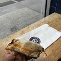 Paris Baguette - Inside grilled cheese. Needed to be cooked longer. But so good