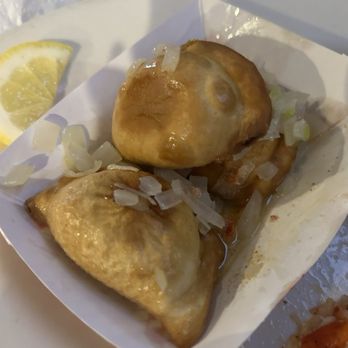 Sharky's Wings & Raw Bar - Pierogi deep fried. - Chicken Wings Near Me - Clifton, New Jersey Sharky's Wings & Raw Bar - Pierogi deep fried. - Chicken Wings Near Me - Clifton, New Jersey