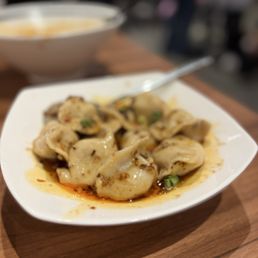 Spicy Sesame Pork Dumplings