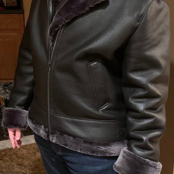 Tsontos Furs - custom-made B-3 bomber style leather shearling without hood - Fur Clothing Near Me - Mineola, New York Tsontos Furs - custom-made B-3 bomber style leather shearling without hood - Fur Clothing Near Me - Mineola, New York