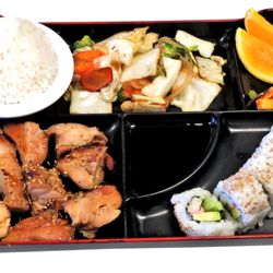 Yongs Bowl - TERIYAKI BOX Grilled Chicken Teriyaki Or Beef Teriyaki - $ 9.99 ( Rice , Vegetables , Squid , Orange , California Roll )
