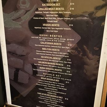 IGI BBQ and Sushi Bistro - menu - Sushi Bars Near Me - Winnipeg, Manitoba IGI BBQ and Sushi Bistro - menu - Sushi Bars Near Me - Winnipeg, Manitoba