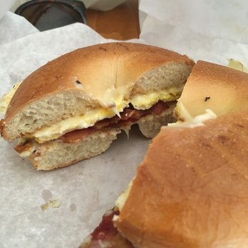 Caffe Lil Italy - Bacon, egg, and cheese bagel - Coffee & Tea Near Me - Boston, Massachusetts