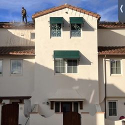 Dan's Mobile Detail and Pressure Washing - Apartment complex roof pressure washing and bird netting and spikes