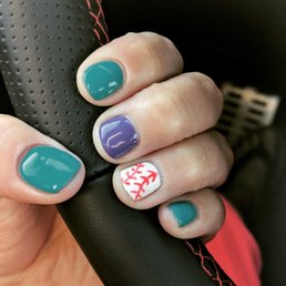 Baseball Manicure done by Cindy