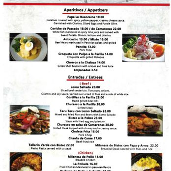 La Tia Rosa - Menu Front - Peruvian Near Me - Mamaroneck, New York La Tia Rosa - Menu Front - Peruvian Near Me - Mamaroneck, New York