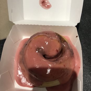 Cinnaholic - Raspberry Flavored Frosting Roll - Desserts Near Me - Atlanta, Georgia Cinnaholic - Raspberry Flavored Frosting Roll - Desserts Near Me - Atlanta, Georgia