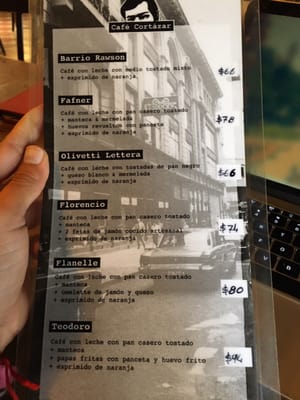 Menu photo 2 Café Cortázar Buenos Aires, C