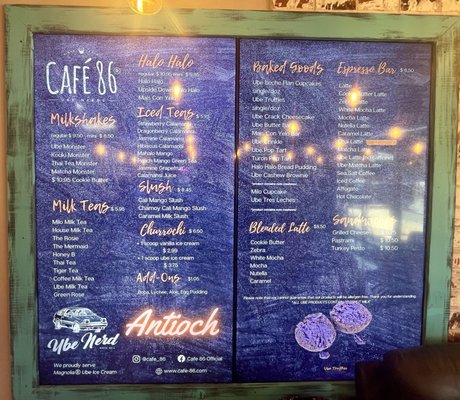 Menu photo 2 Cafe 86 Antioch, CA Menu photo 2 Cafe 86 Antioch, CA