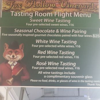 Fox Hollow Vineyards - Tasting menu - Wine Tasting Room Near Me - Holmdel, New Jersey Fox Hollow Vineyards - Tasting menu - Wine Tasting Room Near Me - Holmdel, New Jersey