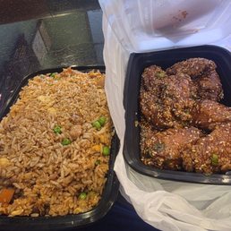 Chicken fried rice Sesame seed chicken wings Chicken fried rice Sesame seed chicken wings