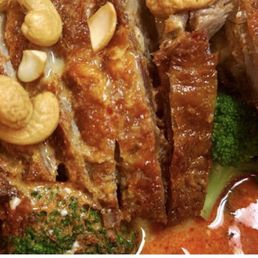 Crispy snapper, crispy shrimp and duck.
