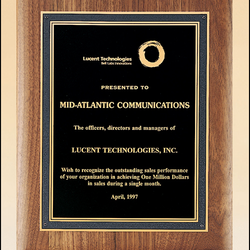 AS Awards - Custom engraved walnut plaque