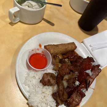 Cafe East 3 - a plate of food with rice and meat - Chinese Near Me - Houston, Texas Cafe East 3 - a plate of food with rice and meat - Chinese Near Me - Houston, Texas