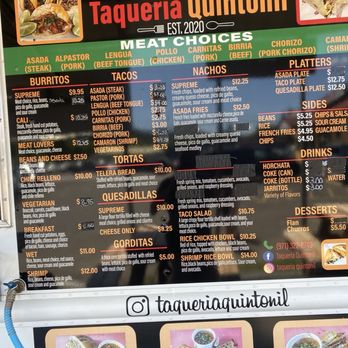 Taqueria Quintonil - Menu - Food Trucks Near Me - Happy Valley, Oregon Taqueria Quintonil - Menu - Food Trucks Near Me - Happy Valley, Oregon