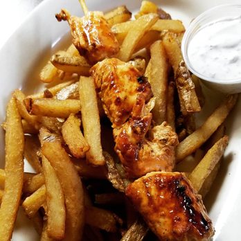 Zeina's Cafe - Kids' meal chicken skewer and fries - Lebanese Near Me - Utica, New York Zeina's Cafe - Kids' meal chicken skewer and fries - Lebanese Near Me - Utica, New York