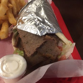 Olive Burger - Gyro on Pita: STUFFED with yummy lamb. - Burgers Near Me - Richardson, Texas
