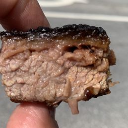Not even nearly the best piece. I dug in to them before I stopped to take a pic. Moist, perfectly rendered with incredible flavor Not even nearly the best piece. I dug in to them before I stopped to take a pic. Moist, perfectly rendered with incredible flavor