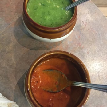 MR Azteca - I was told the green one is hot... The orange one is FIRE! Love it! - Mexican Near Me - Montreal, Quebec MR Azteca - I was told the green one is hot... The orange one is FIRE! Love it! - Mexican Near Me - Montreal, Quebec
