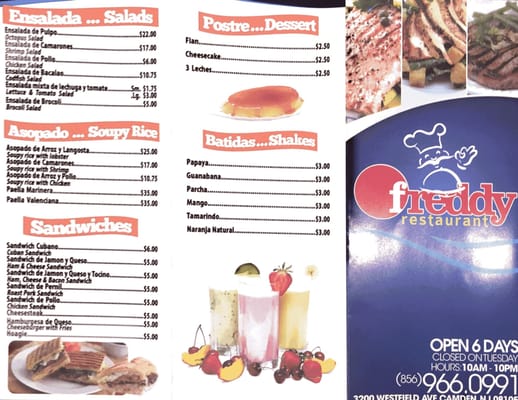 Menu photo 5 Freddy's Restaurant Camden, NJ Menu photo 5 Freddy's Restaurant Camden, NJ