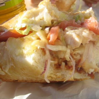 Java Beach Cafe - BBQ Chicken Sub.. couldn't help but take a bite! - Coffee & Tea Near Me - San Francisco, California