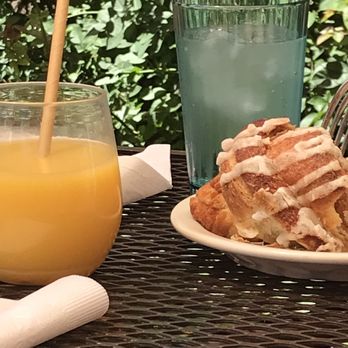 Legends on Main - Cinnamon roll and orange juice - Modern European Near Me - La Veta, Colorado