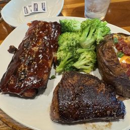 Steak and rib plate Steak and rib plate