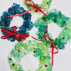 Blackstone River Glass Center - Fused Glass wreaths