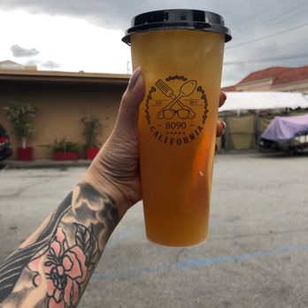 Boba Ave Express - Grapefruit orange green tea - Bubble Tea Near Me - Arcadia, California