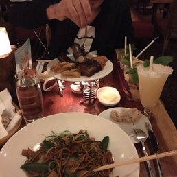 Old way chow mein, the cosmo tidbits and a pogo stick cocktail