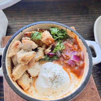 I Think She Is - Shakshuka with chicken. - Coffee & Tea Near Me - Miami, Florida