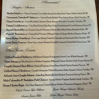 Tabachines Cocina - Dinner Menu - Mexican Near Me - Fresno, California