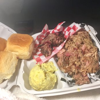 Sunset Texas Barbecue - 1 lbs. Pulled Pork, Pork Ribs, potato Salad & Rolls. Hubby ate well after his Surf Session. - Barbeque Near Me - Honolulu, Hawaii Sunset Texas Barbecue - 1 lbs. Pulled Pork, Pork Ribs, potato Salad & Rolls. Hubby ate well after his Surf Session. - Barbeque Near Me - Honolulu, Hawaii